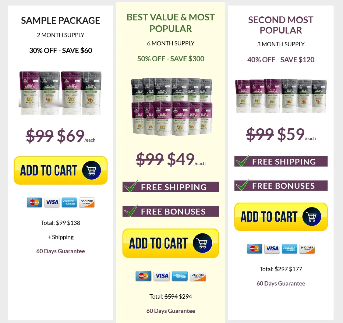 all day slimming tea price